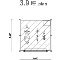 3.9坪 plan