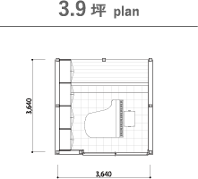 3.9坪 plan