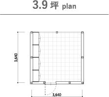 3.9坪 plan